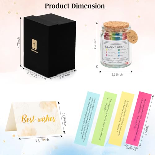 Read Me When Bible Verses Jar with Greeting Card, Gifts for Women Men
