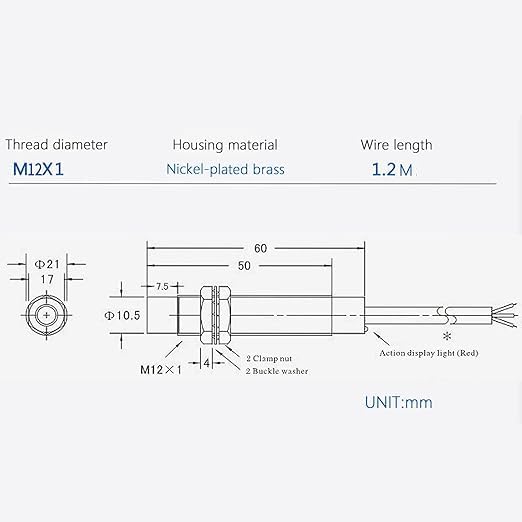 [Australia - AusPower] - BestParts 5Pcs LJ12A3-4-Z/BY NO Normally Open Inductive Proximity Sensor Switch PNP DC 6V-36V 3 Wire Detector 4mm 