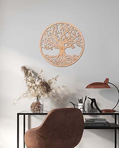 Qallicon 11.5'' Tree of Life Wall Decor Sacred Geometry Wall Art, Crystal Grid Chakra Wooden Yoga Art Decor Meditation Altar Zen Spiritual Gifts