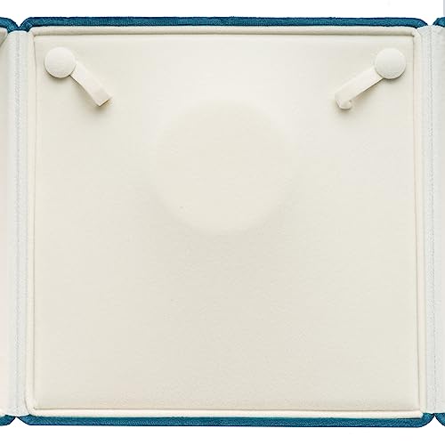 Velvet Big Chunky Pearl Necklace Gift Box Showcase Jewelry Storage Case (Blue) Blue