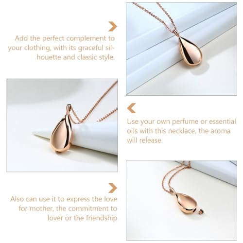 Abaodam Perfume Necklace Aromatherapy Necklace Urn Pendant for Ashes Diffuser Jewelry for Women Pendant with Chain for Essential Oils Personal Fragrance