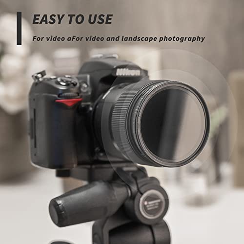 GREEN.L 67mm Variable ND Filter, Ultra Slim ND2 to ND400 (1-9 Stops) Adjustable Neutral Density Filter for Camera Lens