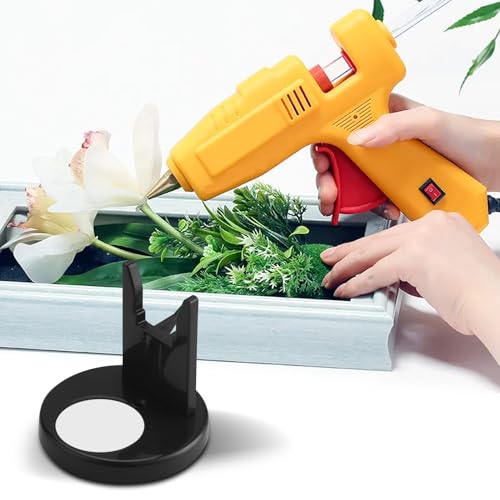 HiempTru 4-pack hot melt glue gun stands with non-stick pads for adhesive dispenser accessories