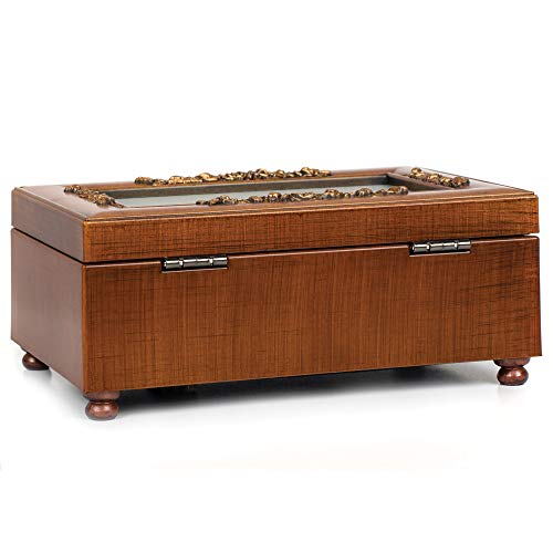 Cottage Garden Reap Reward Enjoy Retirement Woodgrain Embossed Jewelry Music Box Plays How Great Thou Art