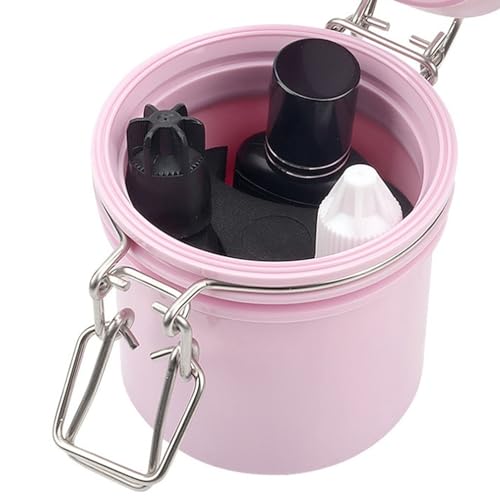 Shenruifa 250ml pink eyelash glue storage jar with thermometer and hygrometer for lash extension adhesive