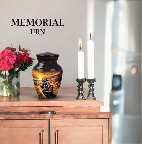 Motorcycle Mini Urn, 3 Inch Small Urn for Ashes, Cremation Urns for Adults CLS-3 Inch, 1 Pc