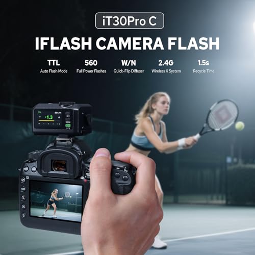 Godox iT30 Pro C Flash for Canon, iT30Pro C Touchscreen Pocket Speedlite