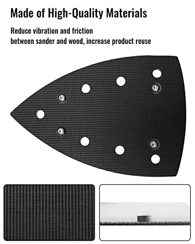 TIKSCIENCE DTS400 DS400 triangle sanding pad, hook and loop disc for random orbit sanders