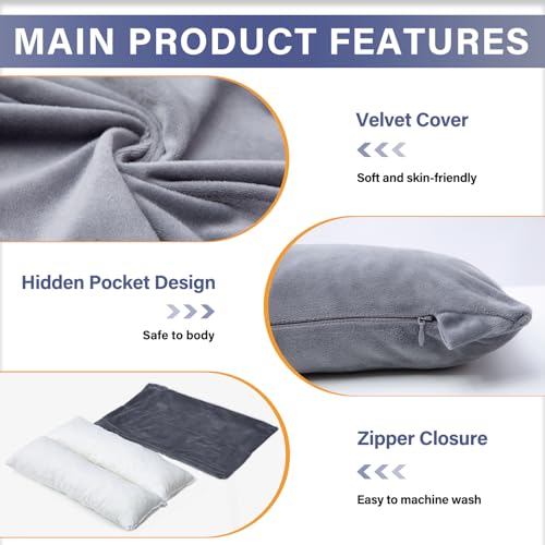 1 MIDDLE ONE Arm Pillow, Memory Foam Arm Rest Pillow for Adults and Side Sleepers, Elbow Support Elevation Pillow for Post Surgery and Numbness with Removable Cover (Grey) Grey