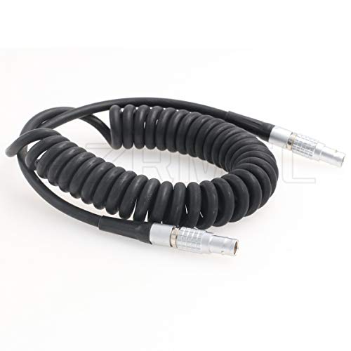 SZRMCC 0B 2 Pin Male to 0B 2 Pin Male Coiled Power Cable for ARRI Alexa Camera 2 pin 12V to Teradek Bond Bolt Cube (Coiled Cable) Coiled Cable Straight 2 pin
