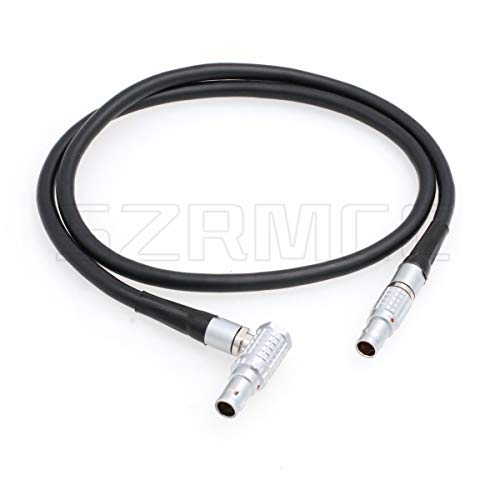 SZRMCC Ambient NanoLockit Right Angle 5 Pin to EXT 9 Pin Timecode Input Output Cable for RED Komodo 6K Digital Cinema Camera Straight 9pin-Elbow 5pin