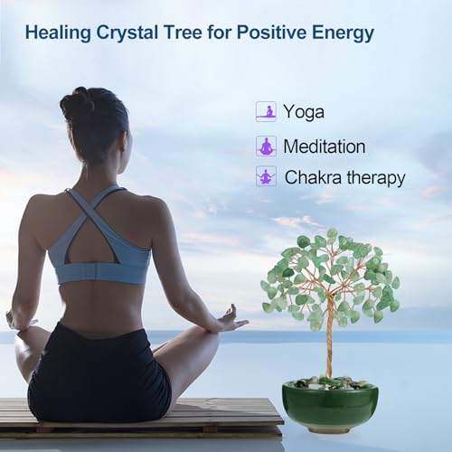 Green Aventurine Tree of Life, Healing Crystal Spiritual Home Decor Green Aventurine Tree-1