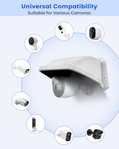 Universal Security Camera Cover Sun Shade Rain Shield for CCTV Cameras 2 Pack