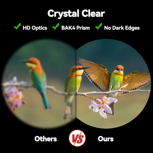 Binoculars for Adults High Powered: 12x42 HD Zoom Binocular K12