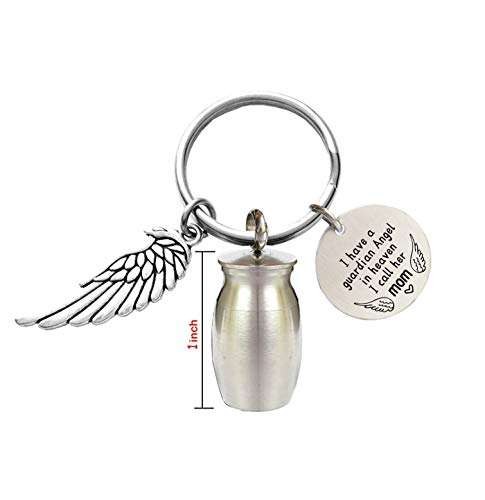 Mom Memorial Keychain Loss of Mother Sympathy Gift in Memory of Mom Small Cremation Urn Keepsakes for Ashes for Mom