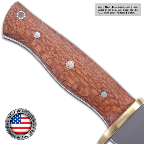 Mosaic Pin - (0.250 (1/4) Inch Diameter) - (825BBSB) - (Brass Outer Material)(Brass & Stainless Inner Material) - Decorative Knife Handle Pins and Rods for Fixed Blade Knives 825bbsb