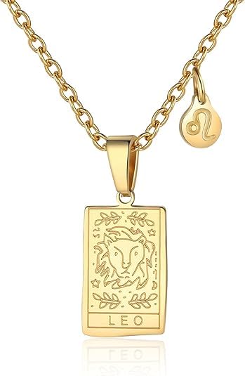 ESOTHERIC Leo Birthday Gifts for Women- Zodiac Gifts Box Set with Crystals, Oracle Card Deck, Zodiac and Constellation Necklace, Succulent Candle, Incense Cones, Horoscope and Crystal Guide