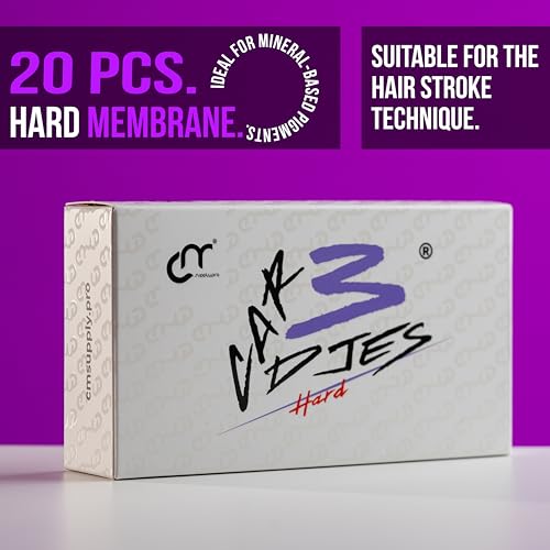 CM Supply PMU & Tattoo Needles 20 Pieces - 30/01RLLT-HARD Cartridge Needles - Harder Membrane - Compatible with Tattoo Machines & Pens - 316L Surgical Steel - For Permanent Makeup & Tattoo