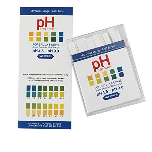 [Australia - AusPower] - pH Test Strips 100ct -Saliva and Urinalysis Reagent Test Strips for Monitor Body Acidity and Alkalinity .Track and Balance Your Body pH & A Healthy Diet. pH Scale 4.5-9.0 