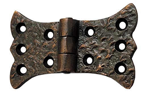 Adonai Hardware Aeneus Heavy Duty Antique Cast Iron Vintage Cabinet Butterfly Hinges (2 Pack, Oil Rubbed Bronze) for Barn Doors, Cupboards, Wooden Jewelry Box, Furniture, Treasure Chest and Trunks 3.5 Inch x 2 Pack