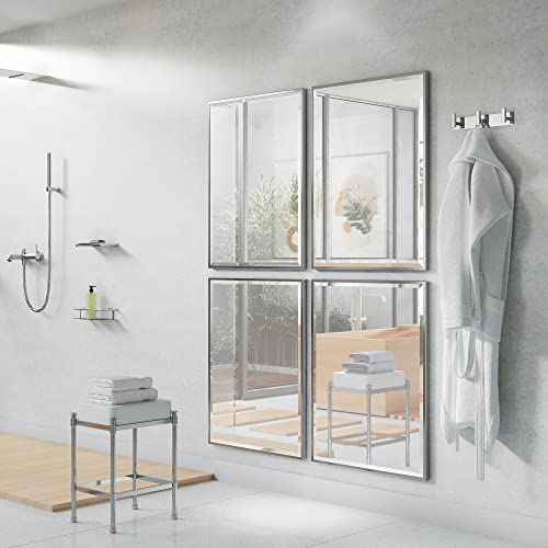 Gatco 1432 Elegant Shower Shelf, 10 Inch Chrome Wall Mount Bathroom Storage Shelf, Metal Shower Organizer for Shampoo, Soap and Bath Accessories
