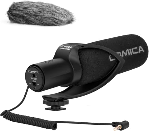 COMICA CVM-V30PRO Shotgun Microphone with Low-Cut Filter, Super Cardioid Black