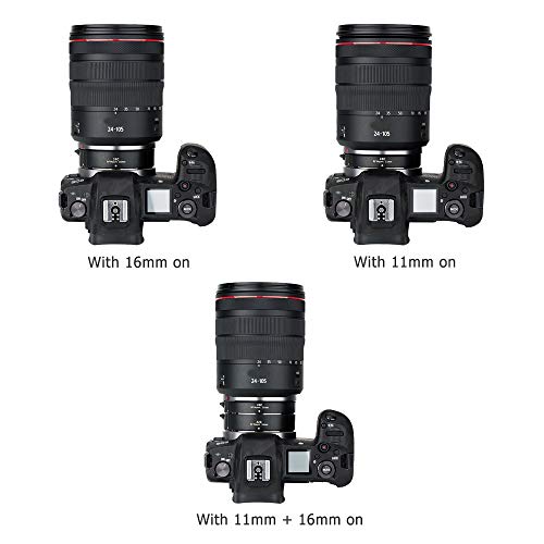 JJC RF Mount Auto Focus Macro Extension Tube Set & RS-60E3 Remote Switch Shutter Release Cord for Canon EOS R/RP / R6 / R6 Mark II / R7 / R8 / R10 / R100 Cameras