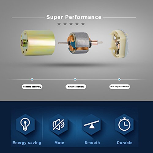 DC 12V 550RPM Gear Motor High Torque Electric Micro Speed Reduction Geared Motor Centric Output Shaft 37mm Diameter Gearbox 550 RPM 12 Volt