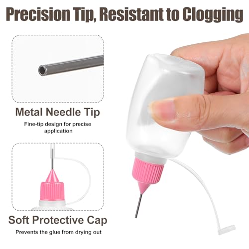 HaiFafafaing 30ml precision tip applicator bottles with mini funnels for adhesive dispensing