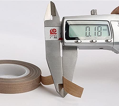 1Roll 2"" x10m Brown PTFE Teflon Tape Nonstick Tape 500℉ High-Temp Fiberglass Adhesive Tape, Large