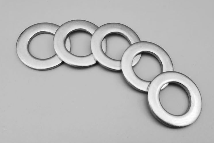 Beduan 3/8-inch stainless steel 304 flat washers, 3/4-inch outer diameter, plain finish, 150-piece pack