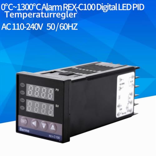 REX-C100 PID Temperature Controller 0~1300 Alarm REX-C100 Digital LED PID Temperature Controller Kits AC110V-240V