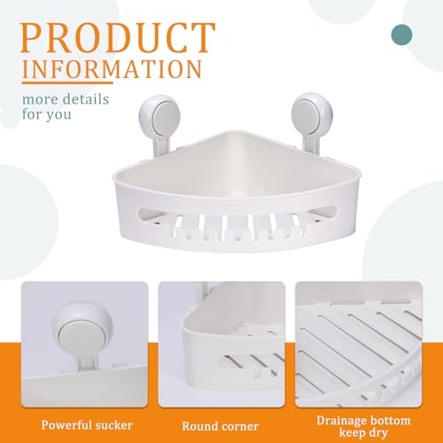 Bath Toy Storage Organizer,Kids Bathtub Toy Holder with Drain Holes,Shower Caddy for Bathtub,No Drilling Corner Shower Caddy Suction Cup,Waterproof Storage Basket for Bathroom,Kitchen