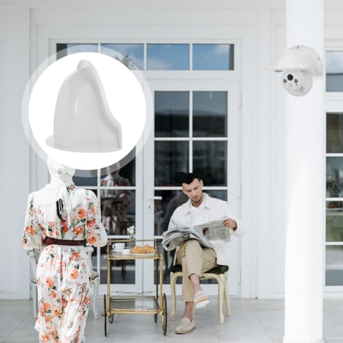 HOMSFOU Outdoor Camera Cover Weatherproof Sun Rain Shield Protective Housing for Security Cameras 11.42X8.27X5.12 Inches Easy Install White
