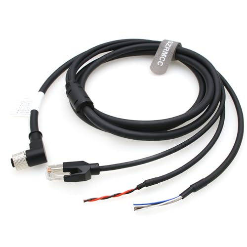 SZRMCC Livox Mid-360 Cable M12 Pin Female Aviation Plug 3 in 1 Splitter Data Sensor Cable for DJI Lidar Livox Mid-360 Mid-70 Avia Lidar (Right Angle 12 pin, 50cm) Right Angle 12 pin
