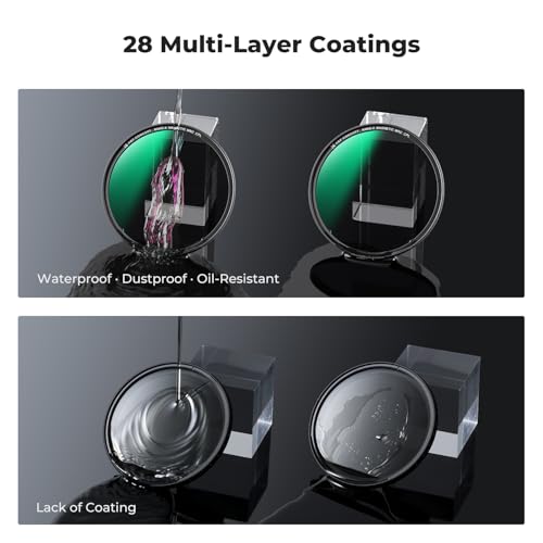 K&F CONCEPT 67mm Magnetic Polarizing Filter + Magnetic Basic Ring + Cap