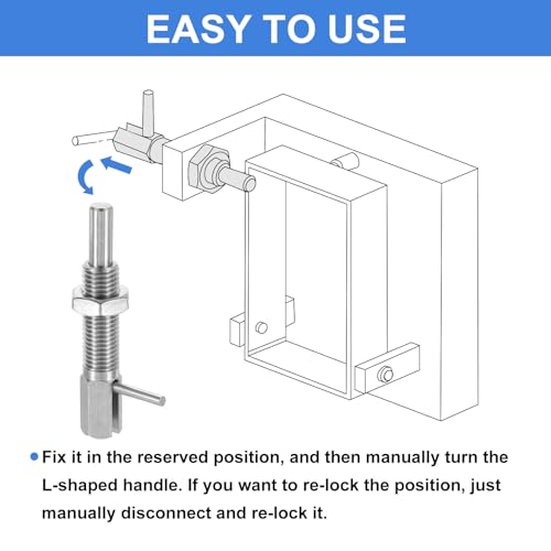 uxcell M16 stainless steel retractable indexing plunger pin with nut, spring-loaded telescopic locking latch for machinery