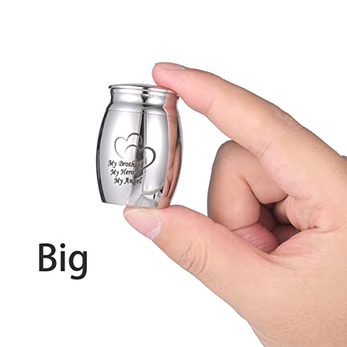 My Family My Hero My Angel Stainless Steel Urns for Ashes Cremation Jewelry Memorial Keepsake Son-Big Size