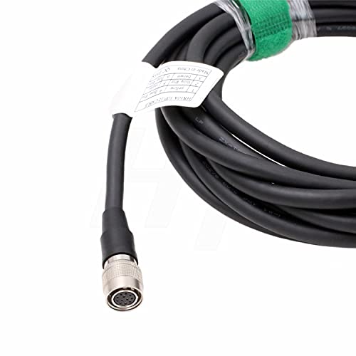 Hirose 12 Pin Female HR10A-10P-12S to Open End Flying Cable Bare Wire for Allied AVT GigE, Sony DXC, Panasonic, Hitachi, Jai, Basler, Dalsa, Teli, Toshiba Camera (Straight 12-pin, 2 m) Straight 12-pin