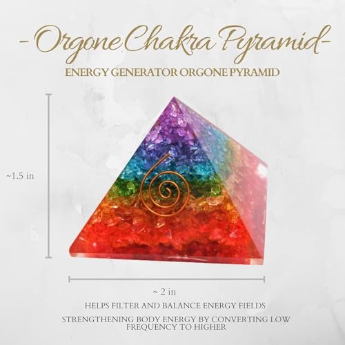 Crystals and Healing Stones Premium Kit Wooden Gift Box, Chakra Pyramid Chakra Pyramid Collection