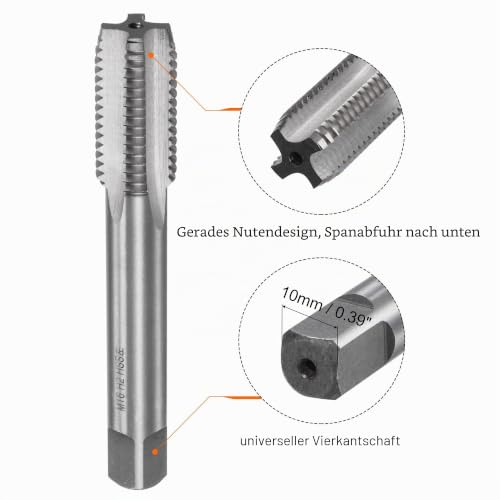 sourcing map Tap and die set, M16 x 2, left-hand thread thread die set, thread cutting tool M16x2