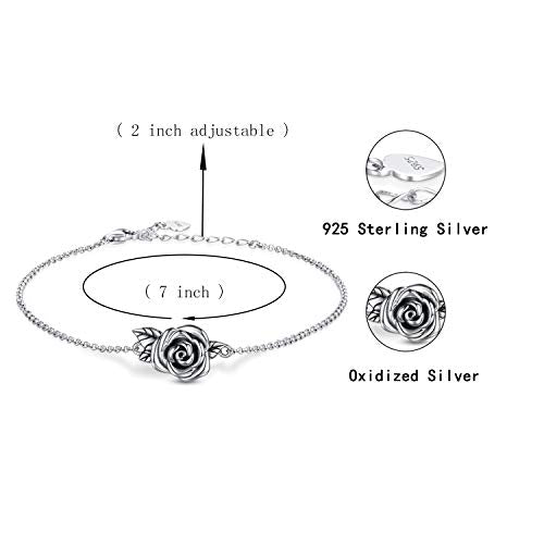 Sterling Silver Rose Urn Bracelet Ring Women Cremation Jewelry for Ashes urn bracelet 1