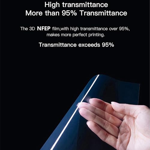 Antinsky NFEP Film 280*450mm 1pc PFA Release Film Better Performance Over FEP Accurate Print Results Better Durability Fewer Layer Lines Great for LCD Resin 3D Printer Phrozen Sonic Mega 8K Transform