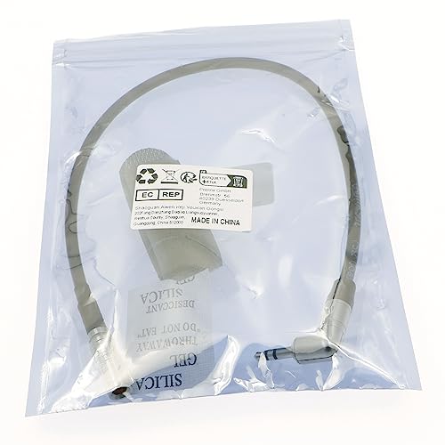 Uonecn Timecode Cable DIN 1.0/2.3 to 3.5mm TRS 90 Degree Time Code Cord for Canon R5C Tentacle Sync Easy-plug DIN to RightAngle 3.5mm