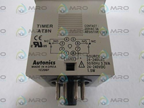 [Australia - AusPower] - AUTONICS AT8N-24-240 Multi-Function Timer, 0.05SEC-100HR, 100VAC-240VAC 