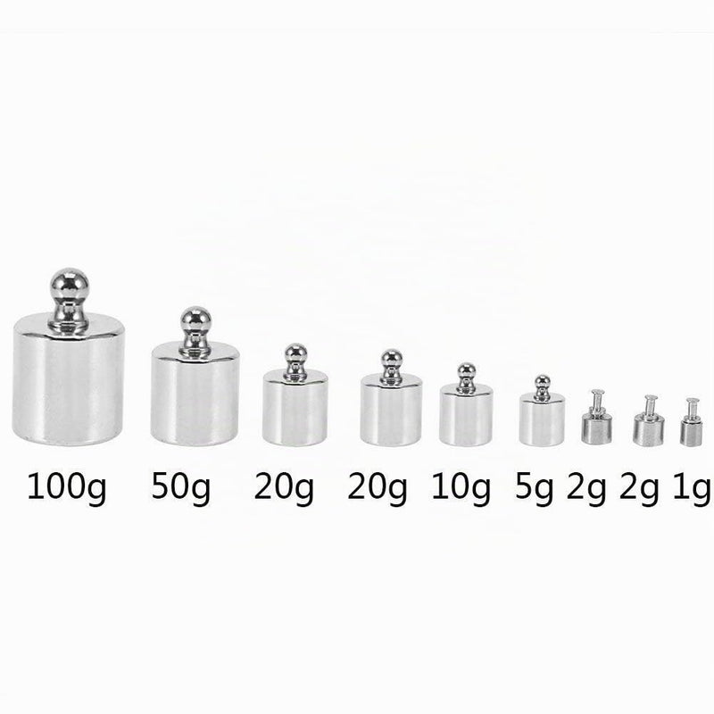 17-Piece 10 mg 100 g Calibration Weights Scales Calibration Gram Class M2 Steel Deviation +/- 0.003 g for Digital Jewellery Scales Laboratory Study Weights