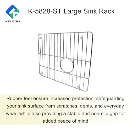 K-5828-ST Large Sink Rack Fit for Kohler Whitehaven Kichen Sink K-6426 K-6427, Large Sink, Stainless Steel