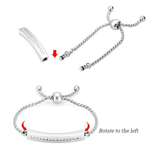 Cylinder Cremation Bracelet for Ashes Urn Jewelry Stainless Steel Memorial Bracelet Keepsake Urn Bangle Ashes Holder