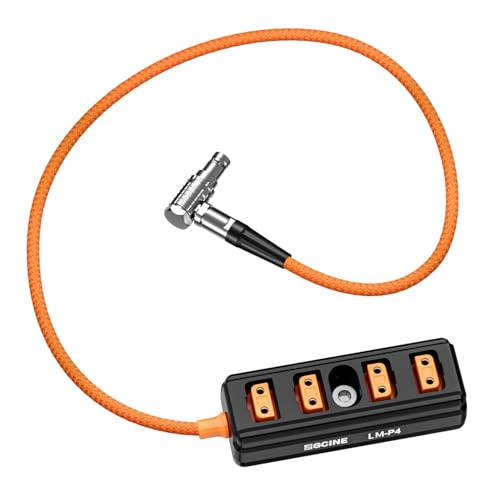 ZGCINE LM-P4 Lemo 2-Pin Male to 4-Port D-Tap Female Splitter Adapter
