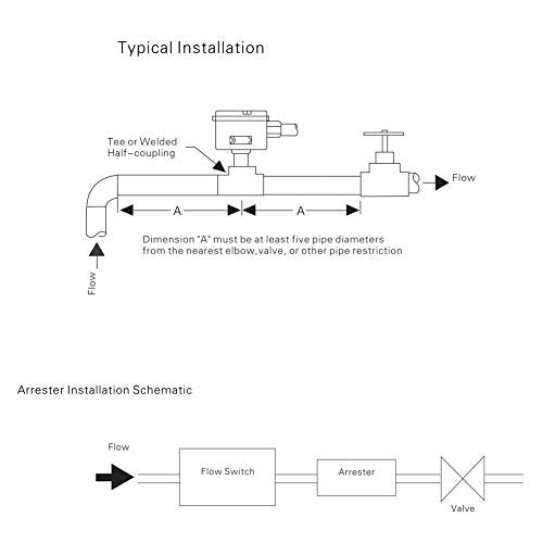 Water Flow Switch Automatic Paddle Flow Switch 1/2 Inch for Water and Oil Flow Monitor Thread Connection for Liquid Measurement